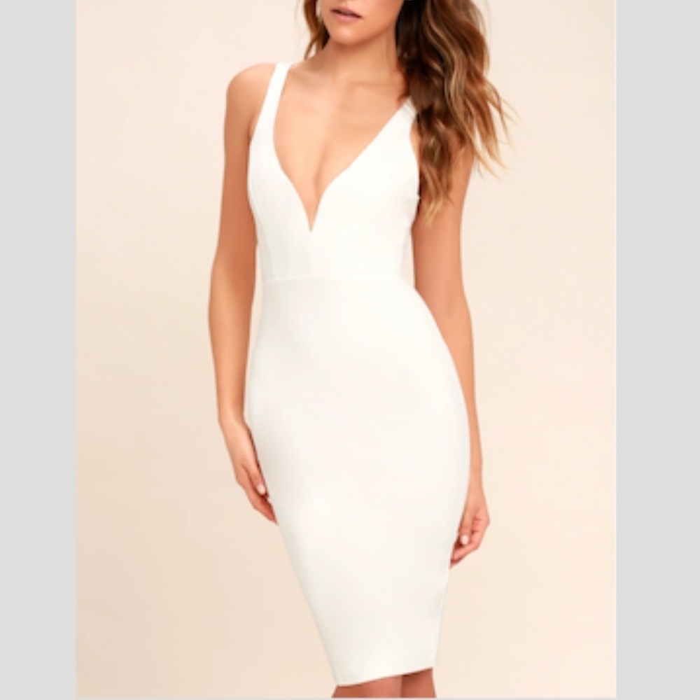 Lulu's Gracefully Yours White Dress